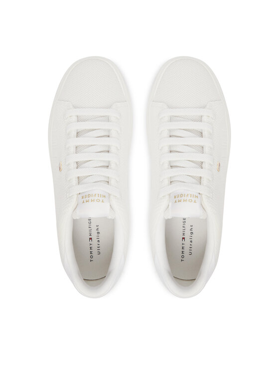 Tommy Hilfiger Sneakersy Tommy Hilfiger Th Icon Light Knit Sneaker FW0FW09401 Biela