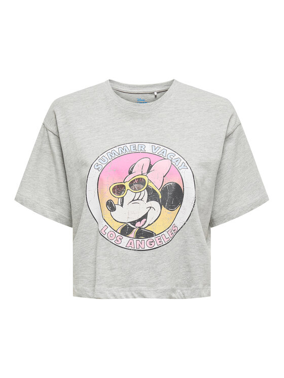 ONLY ONLY Футболка Mickey Minnie 15348126 Сірий Regular Fit