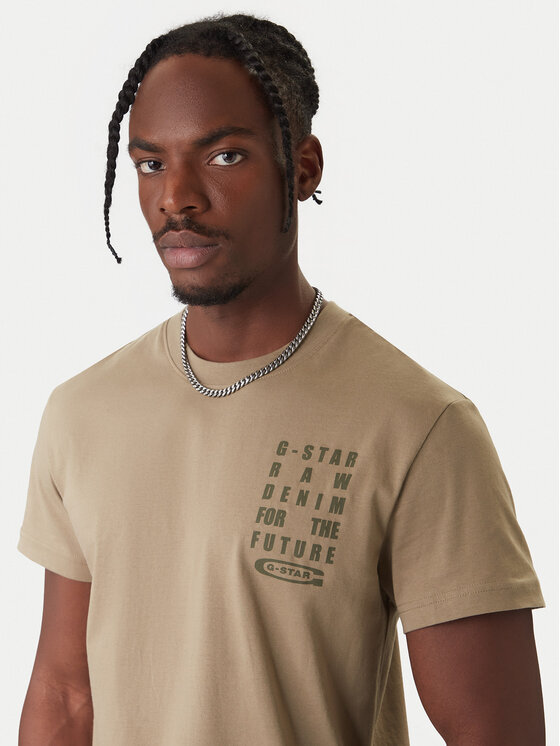 G-STAR G-Star Raw Футболка Text Chest D25968-C506 6057 Зелений Regular Fit