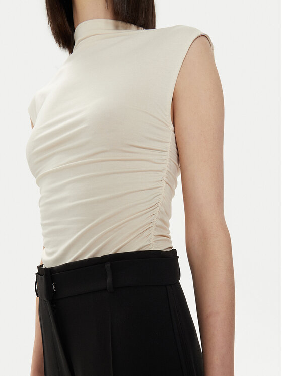 Gina Tricot Gina Tricot Top 20883 Écru Slim Fit