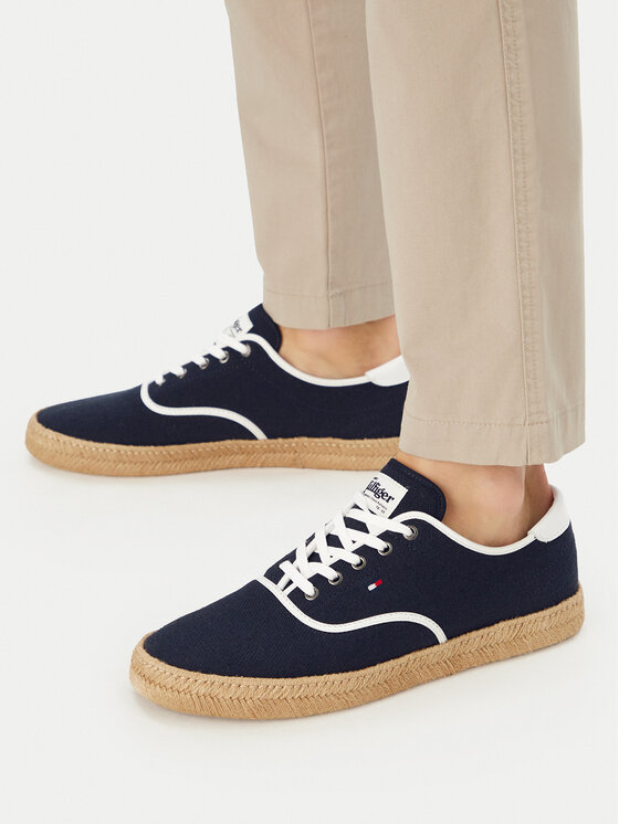 Tommy Hilfiger Espadrilles Tommy Hilfiger Th Hi Vulc Core Jutte Canvas FM0FM05872 Tumši zils