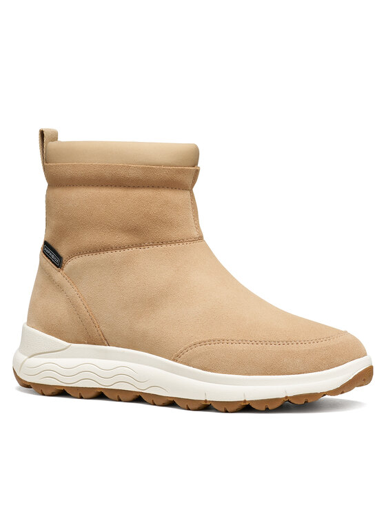 Geox Polokozačky Geox D Spherica 4X4 B Abx D6626C 2211 C5018 Světle béžová