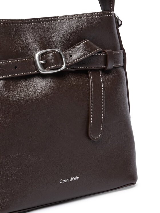Calvin Klein Táska Calvin Klein Buckle Mini Bucket Crossbody LV04F3550G Barna
