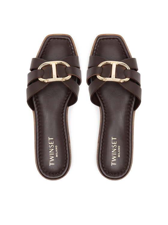 TWINSET Natikače TWINSET 251TGT090 Smeđa