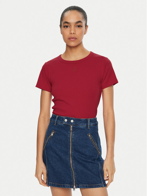 HUGO HUGO T-shirt Deloris 50512002 Rosso Regular Fit