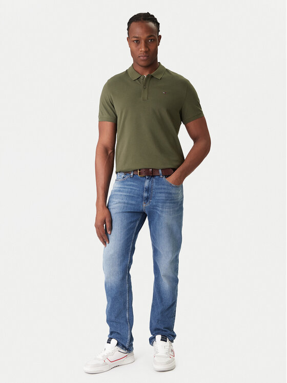 Tommy Jeans Tommy Jeans Polo majica DM0DM20676 Khaki Slim Fit