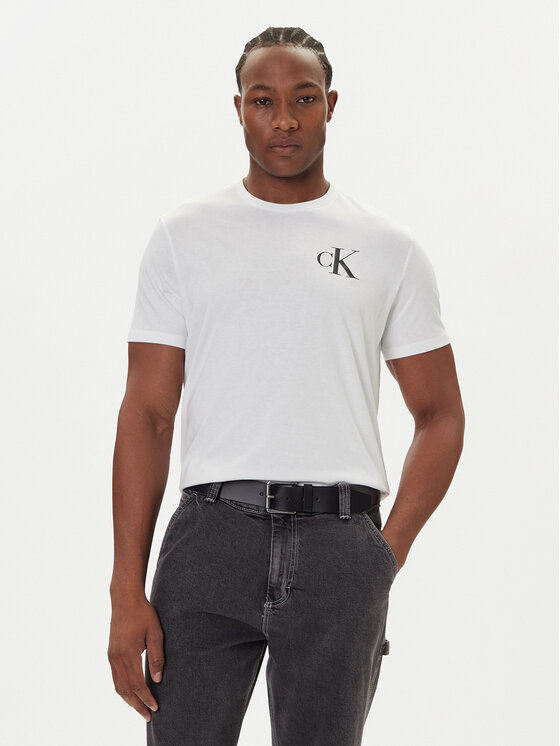 Calvin Klein Jeans Calvin Klein Jeans Camiseta 30s Chest Logo LV04RD865G Blanco Regular Fit