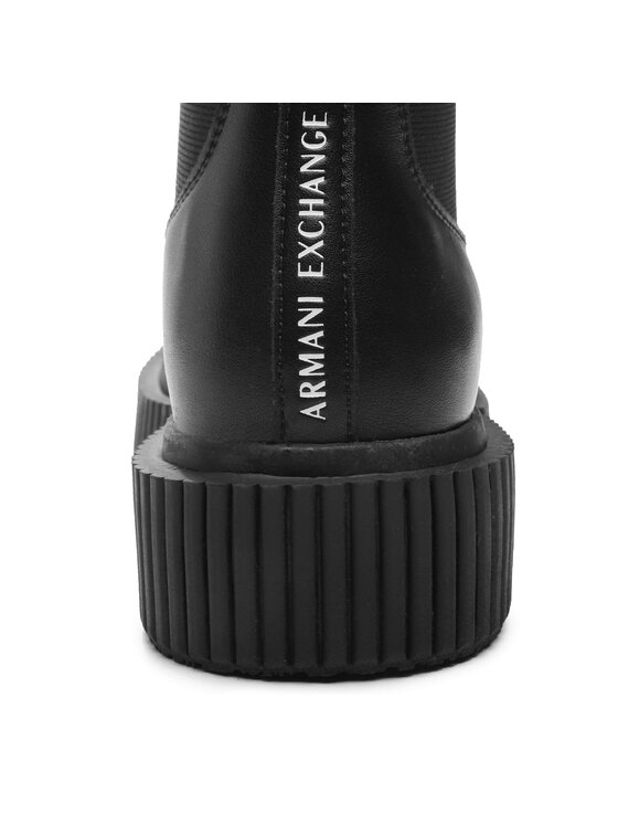 Armani Exchange Členková obuv Armani Exchange Anfibi XDN027 XV747 K001 Čierna