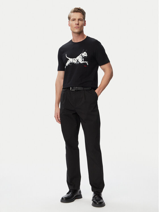HUGO HUGO Camiseta Dirunn 50564143 Negro Regular Fit