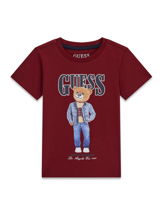 Guess Guess Camiseta N6RI05 K8HM4 Guinda/burdeos Regular Fit