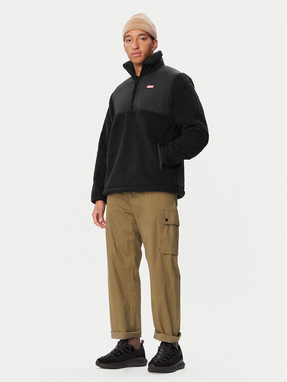 Hunter Hunter Polár kabát Borg HARM0013262 Fekete Regular Fit