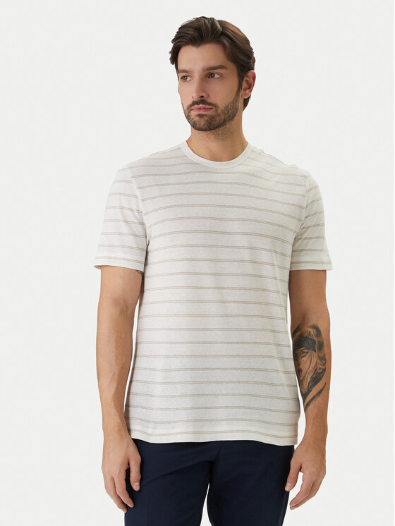 BOSS BOSS Camiseta H-Taut 235 50559166 Écru Regular Fit