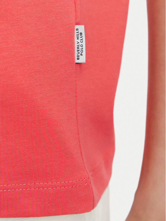 Beverly Hills Polo Club Beverly Hills Polo Club Camiseta P-SS26W-TS516518 Coral Regular Fit