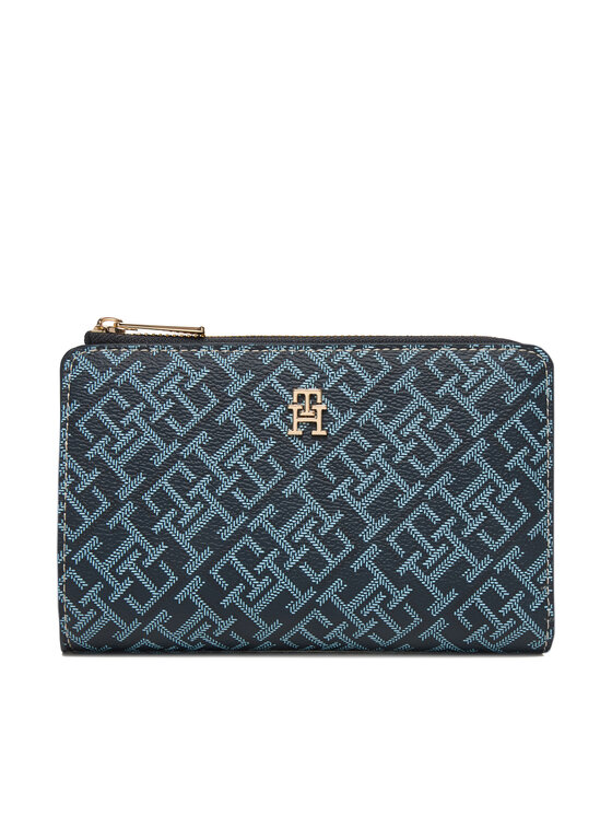 Tommy Hilfiger Портфейл Tommy Hilfiger Th Icon Bifold Wallet Monoplay AW0AW18594 Тъмносин