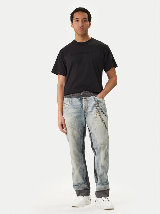 Versace Jeans Couture Versace Jeans Couture Camiseta 80GAHE09 CJ00E Negro Regular Fit