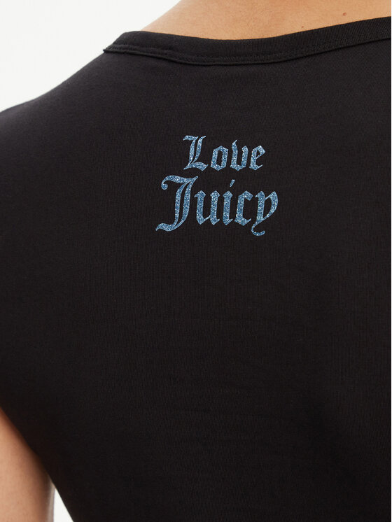 Juicy Couture Juicy Couture T-Shirt Just Juicy JCGCT125040 Schwarz Slim Fit