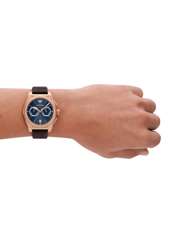 Emporio Armani Годинник Emporio Armani Federico AR11563 Коричневий
