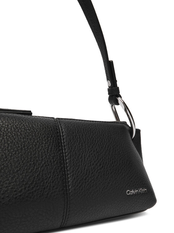 Calvin Klein Soma Calvin Klein Slouchy Leather Small Conv Bag LV04F3659G Melns