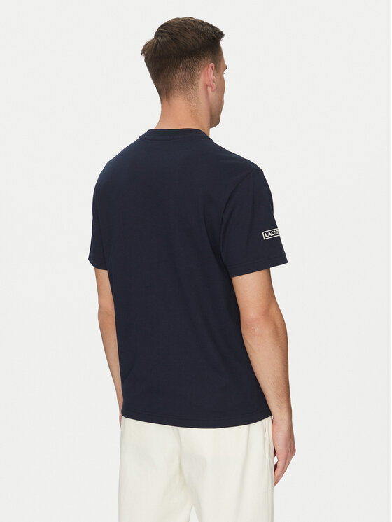 Lacoste Lacoste T-shirt TH9769 Tamnoplava Regular Fit