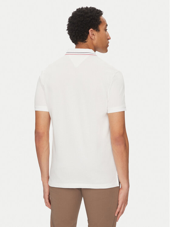 Tommy Hilfiger Tommy Hilfiger Pólóing Placket Interest MW0MW38459 Fehér Regular Fit