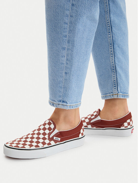 Vans Tenis superge Vans Classic Slip-On VN000DAHFSB1 Bordo rdeča