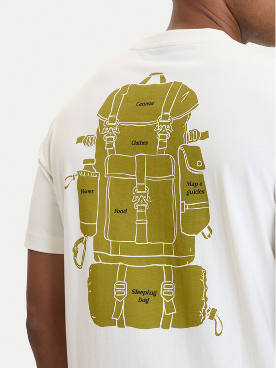 Napapijri Napapijri Camiseta S-Flint NP0A4FZZ Écru Regular Fit