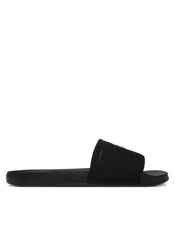 Calvin Klein Chanclas Calvin Klein Nemo - Canvas Signature Logo Sliders HW0HW02960 Negro