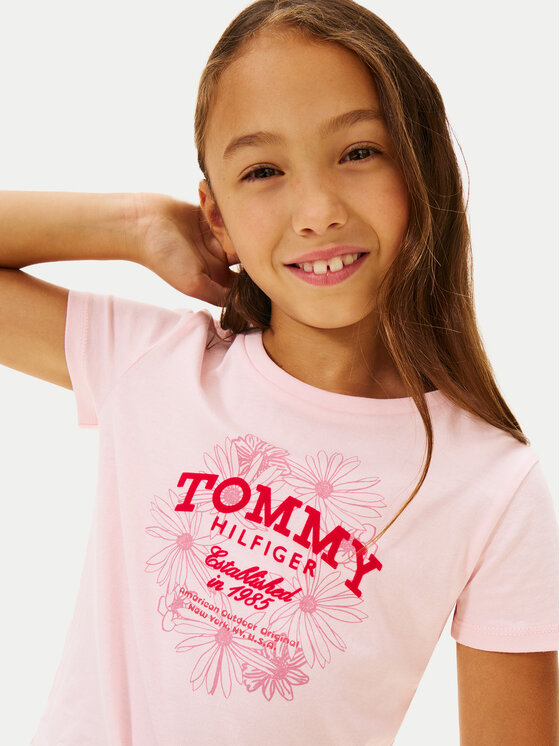 Tommy Hilfiger Tommy Hilfiger Camiseta KG0KG09257 D Rosa Regular Fit