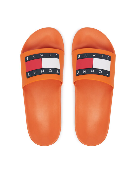 Tommy Jeans Klapki Tommy Jeans Tommy Jeans Pool Slide Ess EM0EM01191 Pomarańczowy