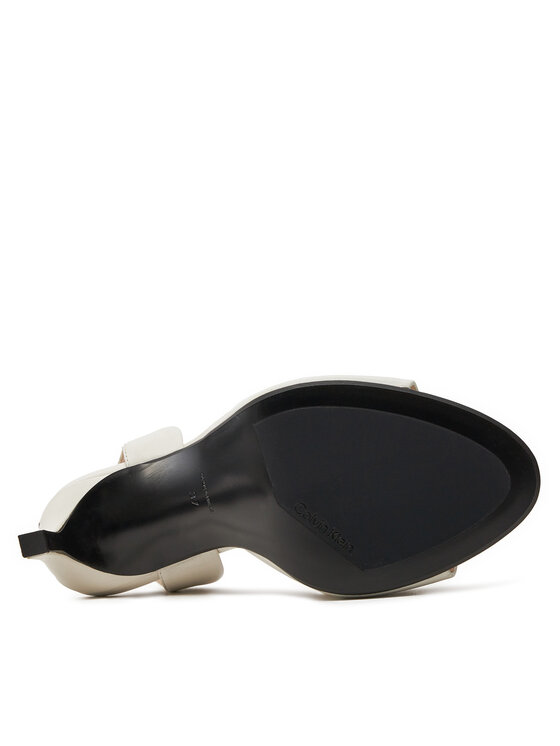 Calvin Klein Sandales Calvin Klein Heel D'Orsay Sandal 90 Lth HW0HW02124 Écru