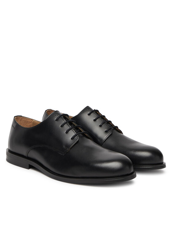 Calvin Klein Półbuty Calvin Klein Ess Rubber Derby Lth HM0HM02056 Czarny