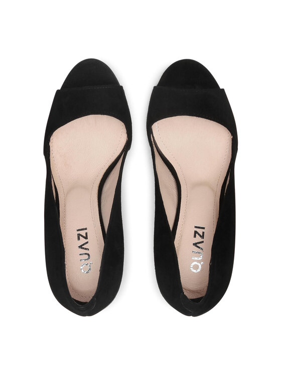 QUAZI Pantofi cu toc subțire QUAZI QZ-73-06-001039 Negru