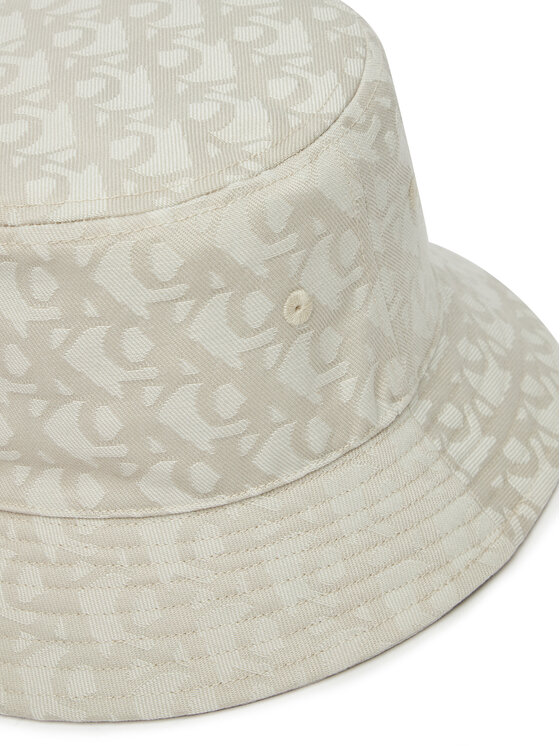 Calvin Klein Skrybėlė Calvin Klein Logo Jacquard Bucket Hat LV04K5059G Smėlio