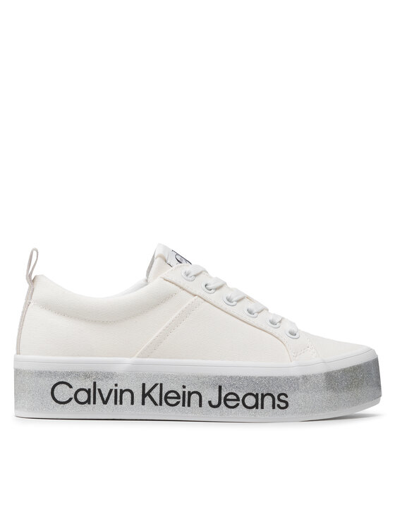 Calvin Klein Jeans Tenisice Calvin Klein Jeans Flatform Vulcanized 3 YW0YW00491 Bijela