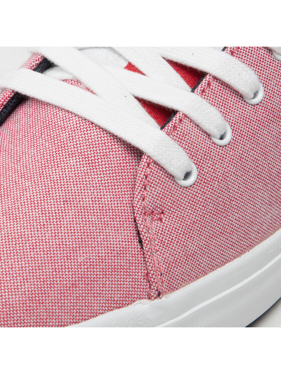 Tommy Hilfiger Tenisky Tommy Hilfiger Essential Chambray Vulcanized FM0FM03472 Červená