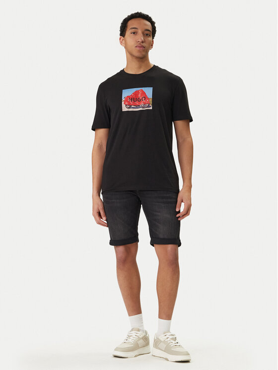 HUGO HUGO Camiseta Dostino 50557674 Negro Regular Fit
