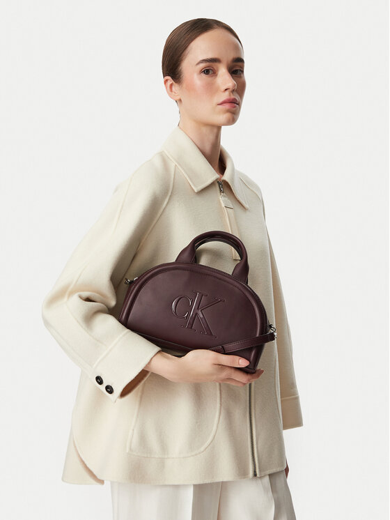Calvin Klein Torebka Calvin Klein Bold Ck Dome Crossbody LV04F3895G Bordowy
