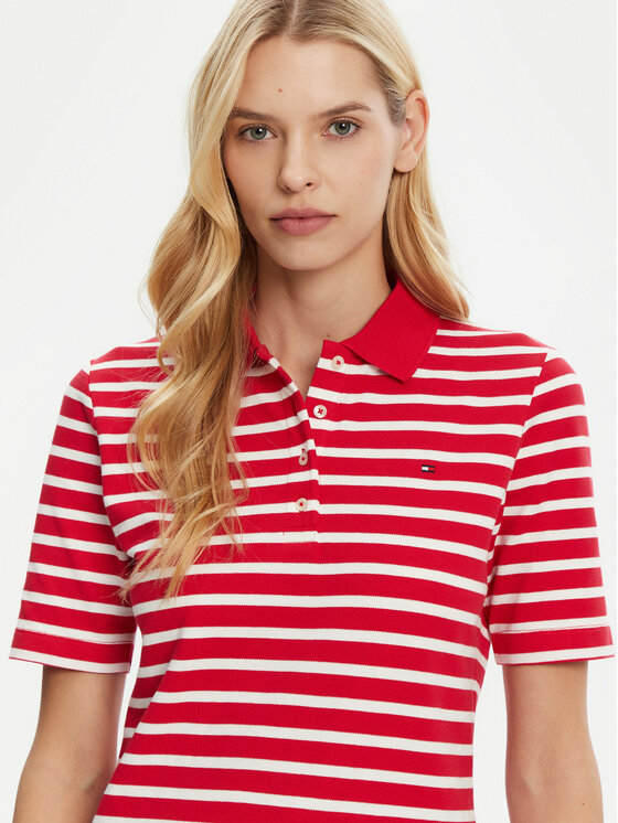 Tommy Hilfiger Tommy Hilfiger Polo majica 1985 WW0WW43224 Rdeča Regular Fit