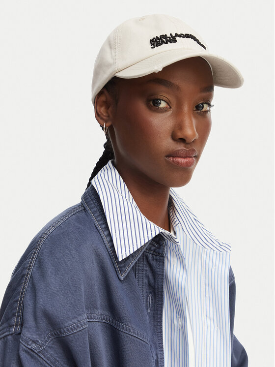 Karl Lagerfeld Jeans Бейсболка Karl Lagerfeld Jeans B2W33072 Кремовий