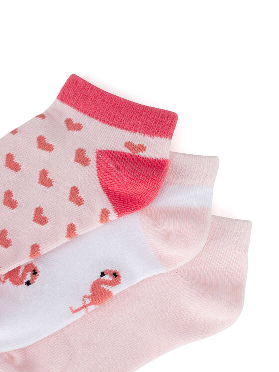 JENNY Krátke ponožky JENNY 7KB-001-SS25 (3-PACK) Ružová
