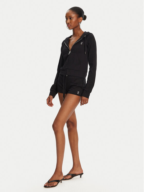 Juicy Couture Juicy Couture Sportske kratke hlače JCWHS125312 Crna Loose Fit