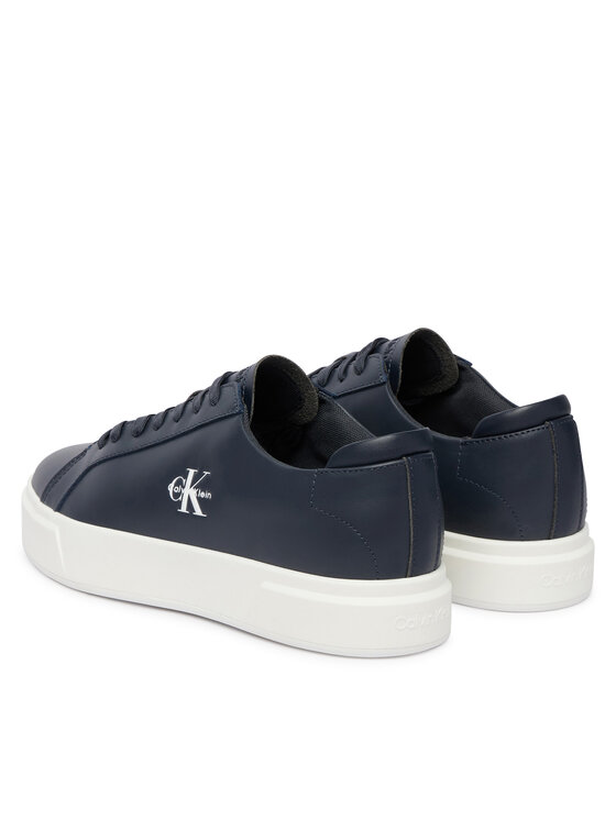 Calvin Klein Sneakersy Calvin Klein Basket Cupsole Laceup Lth Ml YM0YM01460 Granatowy