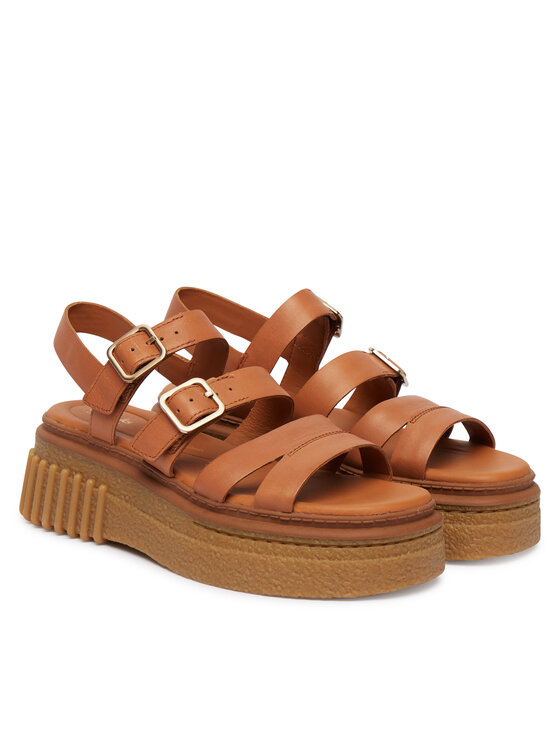 Clarks Босоніжки Clarks Evamar Strap 26185889 Коричневий