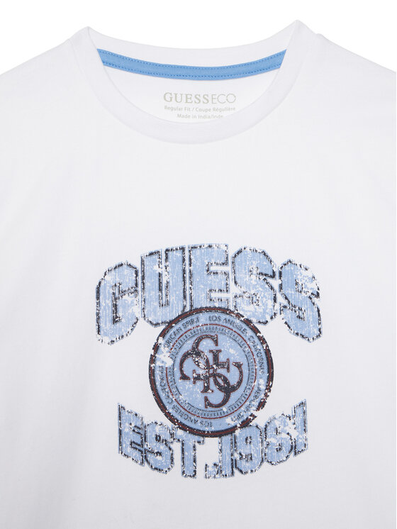 Guess Guess Camiseta L6RI13 K8HM4 Blanco Regular Fit