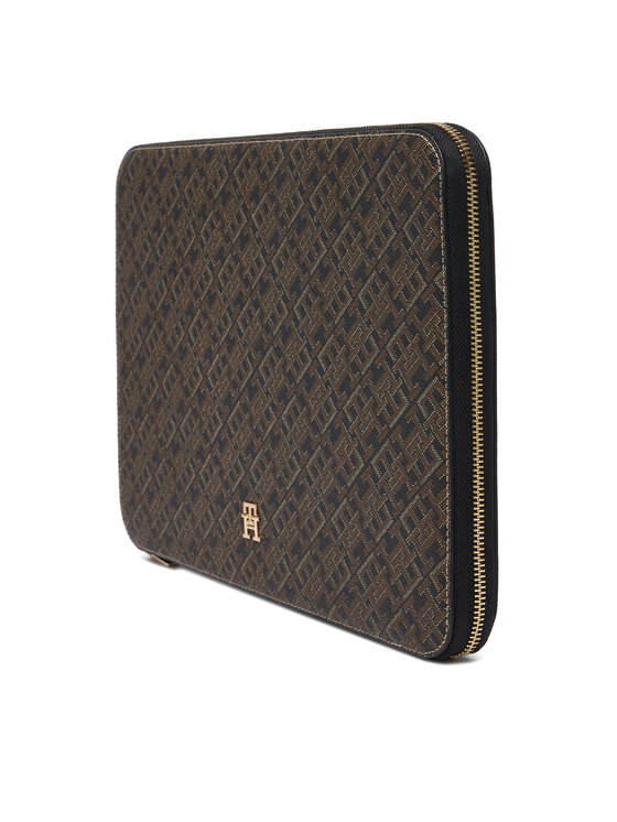 Tommy Hilfiger Θήκη για laptop Tommy Hilfiger Th Icon Laptop Case Mono Print AW0AW18929 Μαύρο