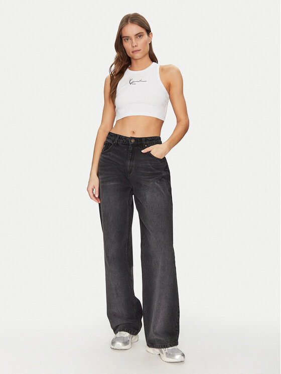 Karl Kani Karl Kani Топ 6131302 Білий Cropped Fit