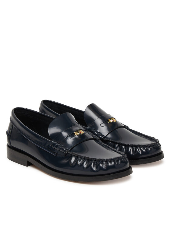 Tommy Hilfiger Мокасини Tommy Hilfiger Hilfiger Penny Abrasivato FW0FW09323 Тъмносин