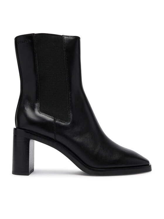 Calvin Klein Μποτάκια Calvin Klein Block Heel Chelsea Boot Lth HW0HW03177 Μαύρο