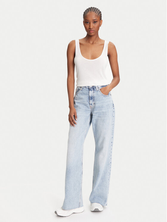 Calvin Klein Calvin Klein Top LV044C345G Écru Regular Fit