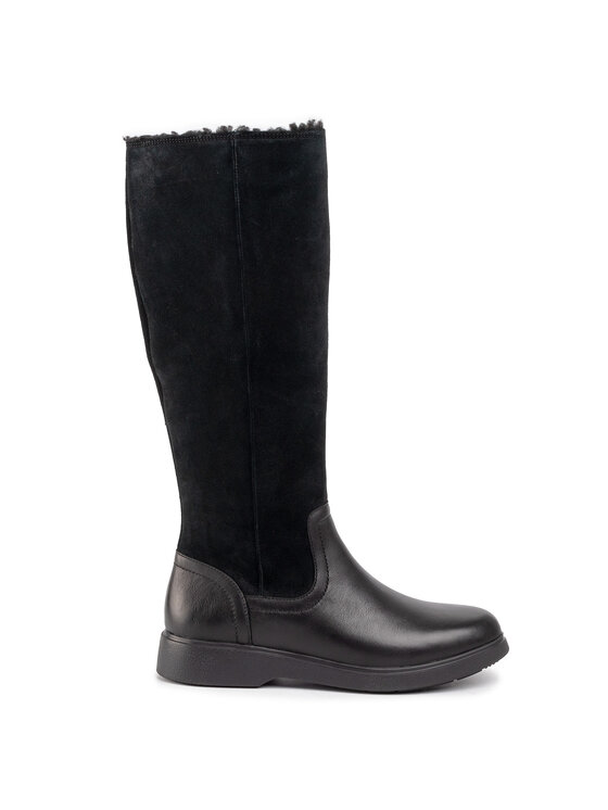 Clarks Kozačky Clarks Un Elda Hi 26145844 Černá